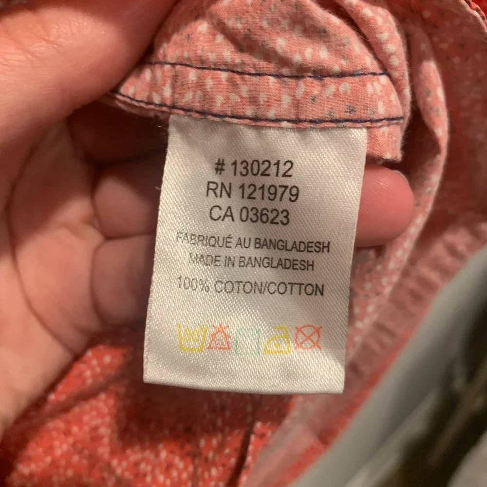 Red  Patterned Projek Raw casual button up shirt, XL - Picture 5 of 5
